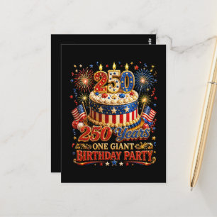 Cartão Postal 250 Anos Um Gigante Aniversário 250 Aniversário EU