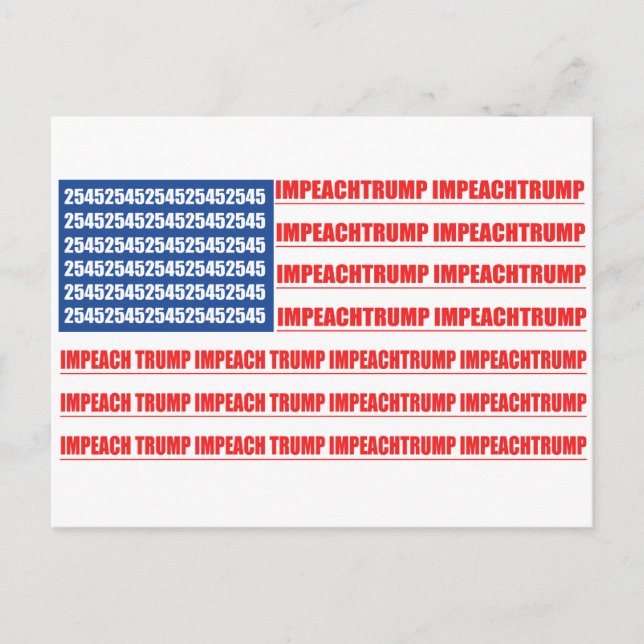 Cartão Postal 2545 Flag Impeach Trump (Frente)