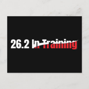 Cartão Postal 26.2 em Treinamento Artístico Corrida de Maratona