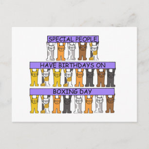 Cartão Postal 26 de dezembro Gatos de Cartoon Fofos
