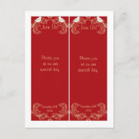 2 Bookmarks de aves amadoras Crimson/Creme