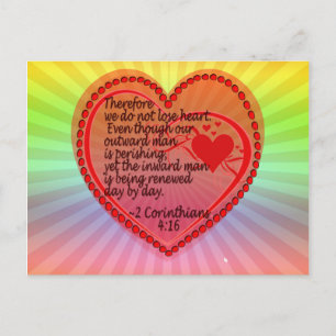 CARTÃO POSTAL 2 CORINTANOS 4:16 POR ISSO NÃO PERDER CORAÇÃO.