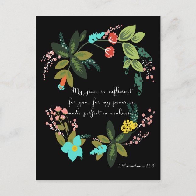 Cartão Postal 2 Corintianos 12:9 (Frente)
