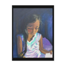 Cartão postal 2 de setembro: Rapariga Lendo BRENNA