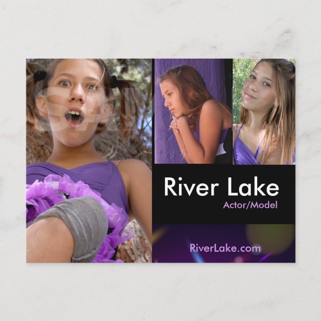 Cartão Postal 2 placas compostas com captura de cabeça lateral - (Frente)