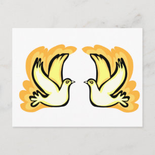 Cartão Postal 2 pombas da tartaruga