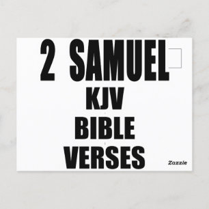 Cartão Postal "2 Samuel KJV Versículos da Bíblia" Texto