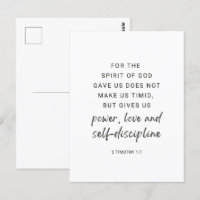 2 Timothy 1:7 Poder, Amor e Autodisciplina