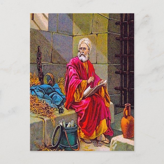 Cartão Postal 2 Timothy 4:6-8 Acabei o Cartaz do Curso (Frente)