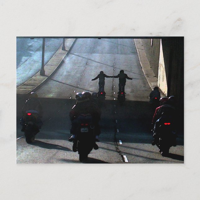 Cartão Postal 2fer - Motorcycle Club on Geary Street, SF CA (Frente)