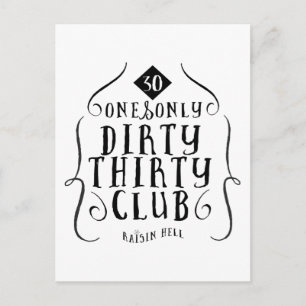 Cartão Postal 30 Aniversário 30 Anos Suja 30