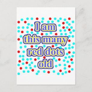 Cartão Postal 30 pontos vermelhos antigos