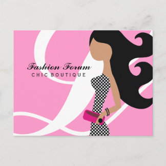 Cartão Postal 311-Alto Fashionista Posh Rosa Sem Dúvida