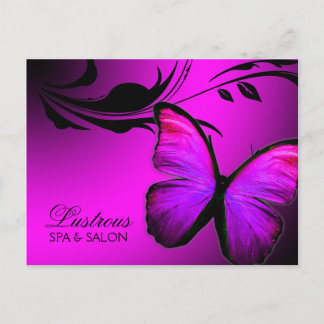 Cartão Postal 311 Borboleta Lustrous Púrpura Rosa