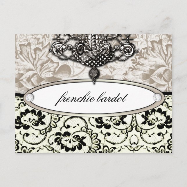 Cartão Postal 311 Frenchie Boudoir Eggshell Cream (Frente)
