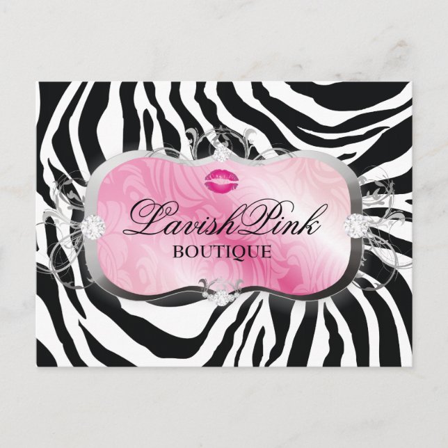 Cartão Postal 311 Lavish Pink com Lábios Postcard (Frente)