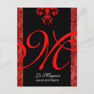 Cartão Postal 311 Marley Monograma Vermelho