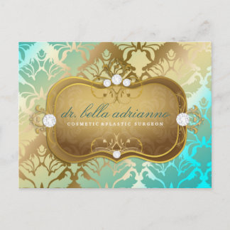 Cartão Postal 311 Ouro Glamorous Ocean Damask