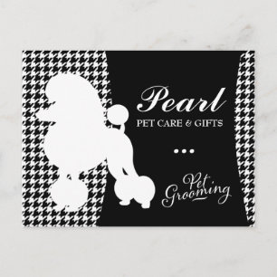 Cartão Postal 311 Pérola do Poodle Pet Grooming Houndstooth