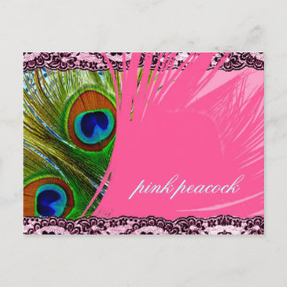 Cartão Postal 311 Renda Pavão Rosa