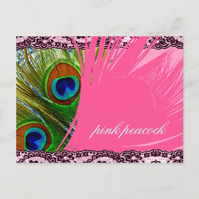 Cartão Postal 311 Renda Pavão Rosa (Frente)