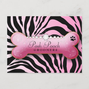 Cartão Postal 311 Zebra Rosa Posh Pooch