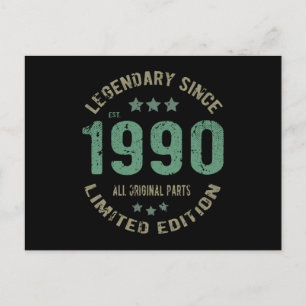 Cartão Postal 31 Anos Idade Do Dia 1990 Legenda Desde 31 De Aniv