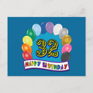 Cartão Postal 32º aniversário dos balões