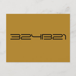 Cartão Postal 324B21 Número da sima Preto Órfão