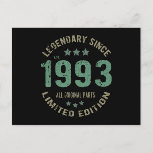Cartão Postal 32 Anos Aniversário 1993 Lendário Épico Aniversári
