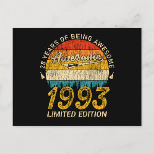 Cartão Postal 32 Anos Bday 1993 Incrível Presente de 32º Anivers