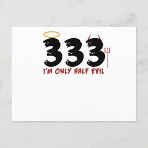 Cartão Postal 333 Eu sou apenas meio mau halloween
