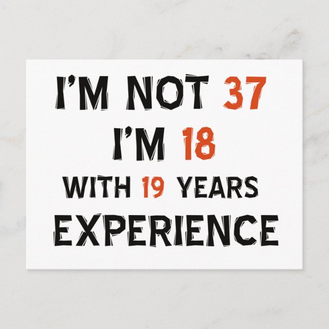 Cartão Postal 37th design do aniversário (Frente)