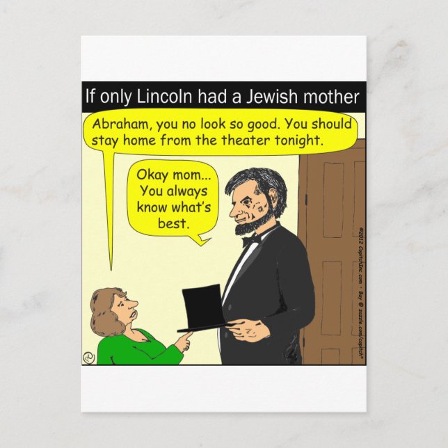 Cartão Postal 381 Abe Lincoln precisava de uma mãe judia - Carto (Frente)