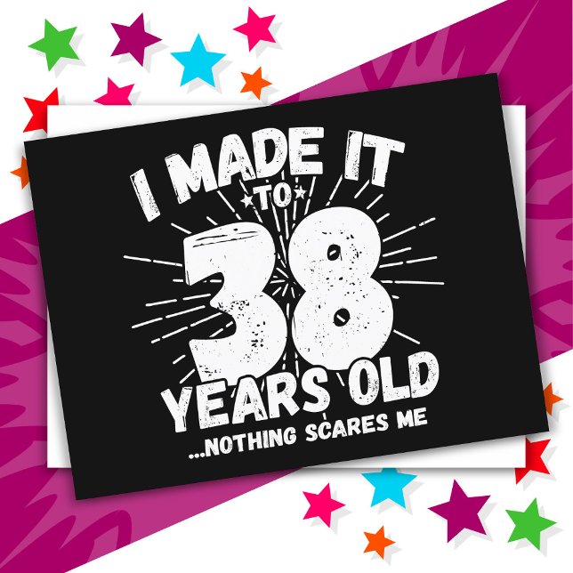 Cartão Postal 38 Anos de Idade Sarcástico Meme Divertido Anivers (Criador carregado)