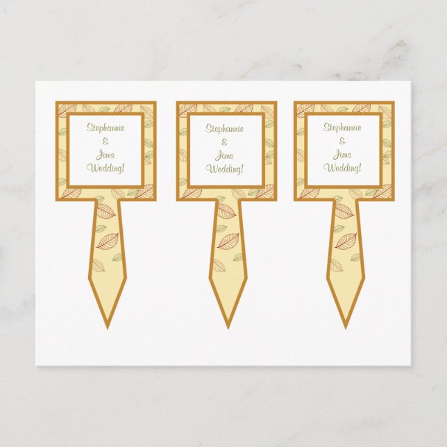 Cartão Postal 3 Folhas de Bolo de Taça Caem (Frente)