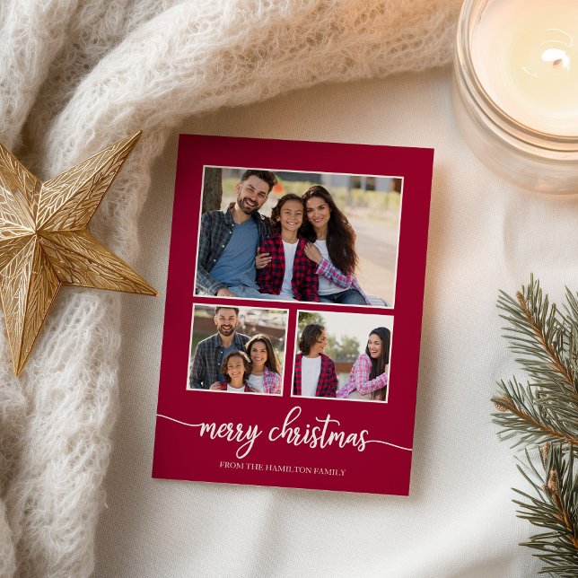 Cartão Postal 3 Fotos Colagem Curta Roteiro Feliz Natal (Criador carregado)