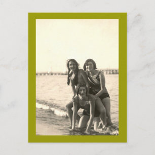 Cartão Postal 3 Garotas na Praia