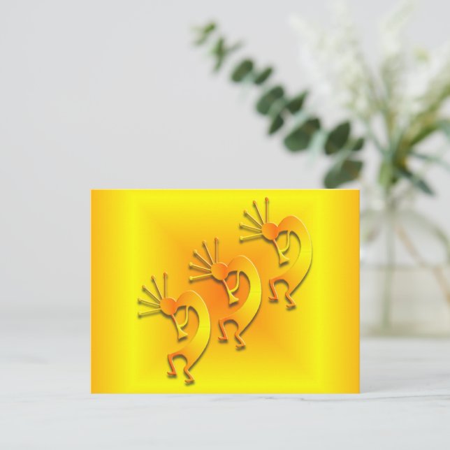 Cartão Postal 3 Kokopelli #89 (Em pé/Frente)