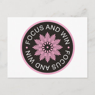 Cartão Postal 3 Palavras Citam ~Foco E Ganham ~motivação