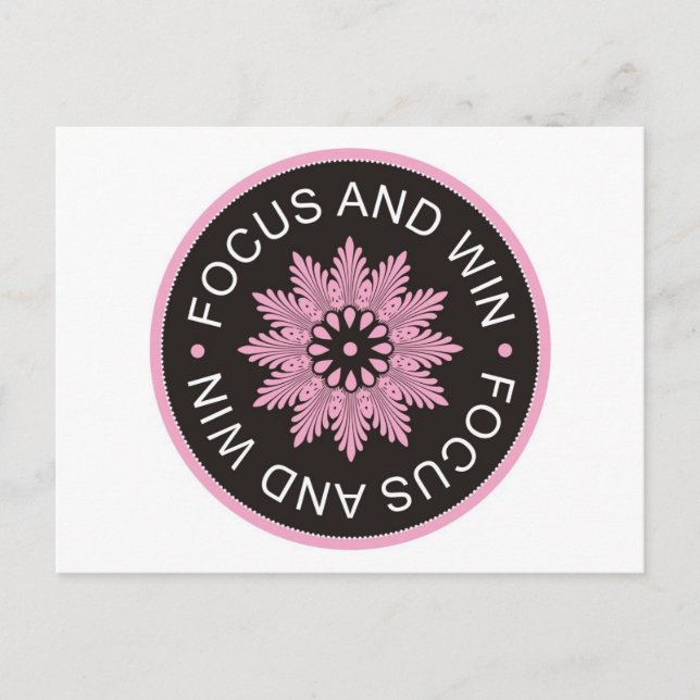Cartão Postal 3 Palavras Citam ~Foco E Ganham ~motivação (Frente)
