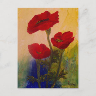 Cartão Postal 3 Poppies