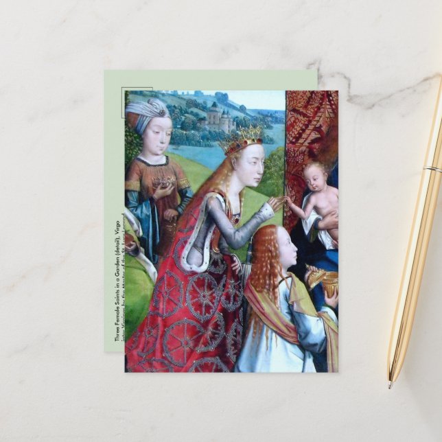 Cartão Postal 3 Santos do Jardim (detalhe; M 070) (Frente/Verso In Situ)