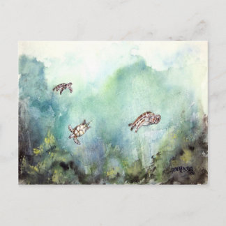 Cartão Postal 3_sea_turtles_painting