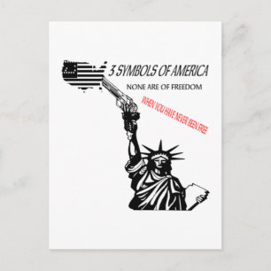 Cartão Postal 3 símbolos brancos