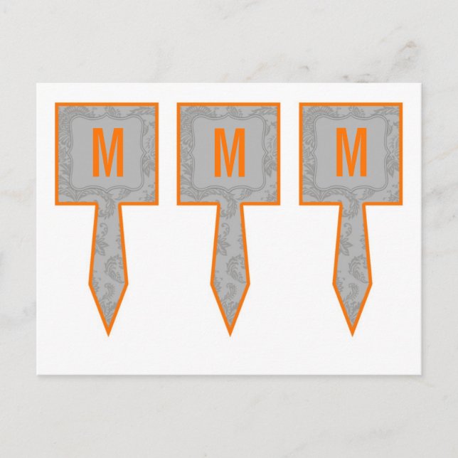 Cartão Postal 3 Taça Bolo Escolhe Cinza Moderna Impressão de cad (Frente)