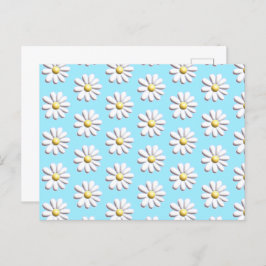 Cartão Postal 3D Daisy Flower