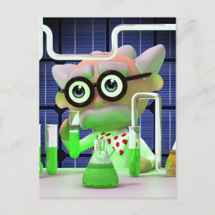 Cartão Postal 3d-laboratório científico