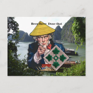 Cartão Postal 4º patch do nome da divisão de infantaria