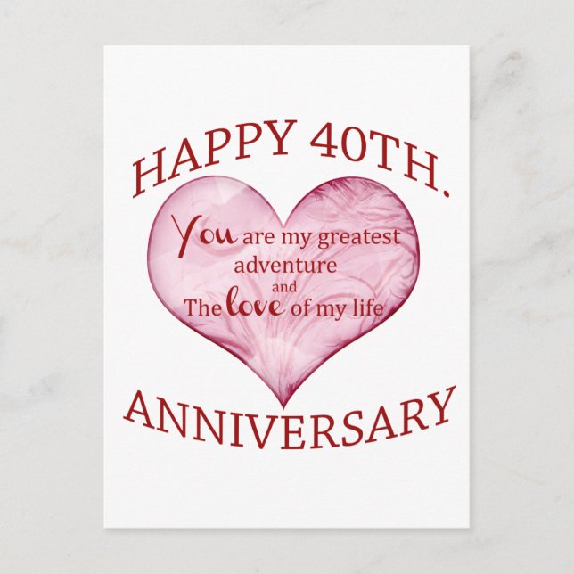 Cartão Postal 40º. Aniversário (Frente)